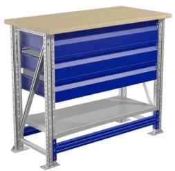 Верстак мини с подвесными ящиками в сарай M100.MF1/MF1.301