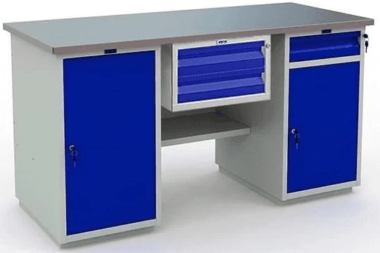 Верстак с оцинкованной столешницей гаражный WT160.WD1/WD2.100