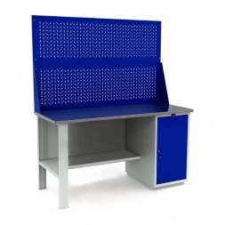 Верстак с полками и двумя экранами гаражный WT160.F1/WD1.020