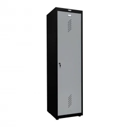 Шкаф металлический для инвентаря черный с сигнальным серым