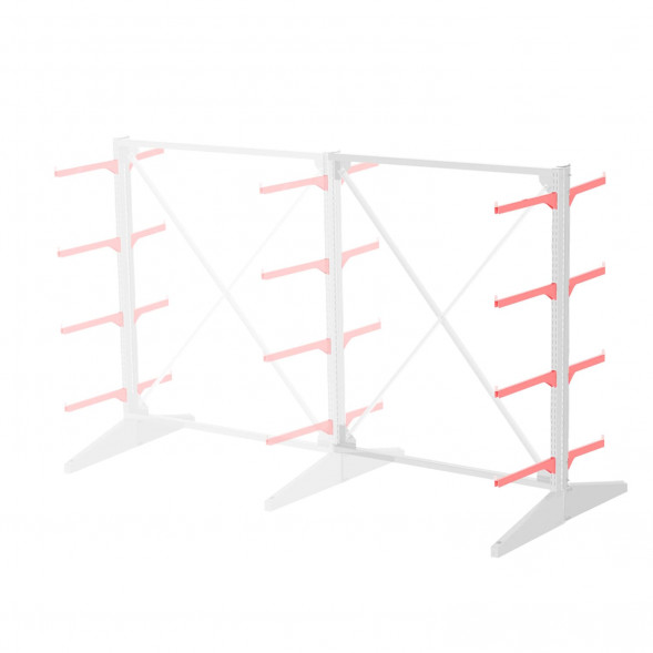 Стеллаж консольный двухсторонний Sortex 1920х1587х1280 4 яруса ДС