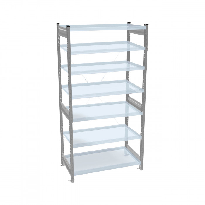 Стеллаж СТ-031 цинк 1855х1300х500 7 полок до 250 кг