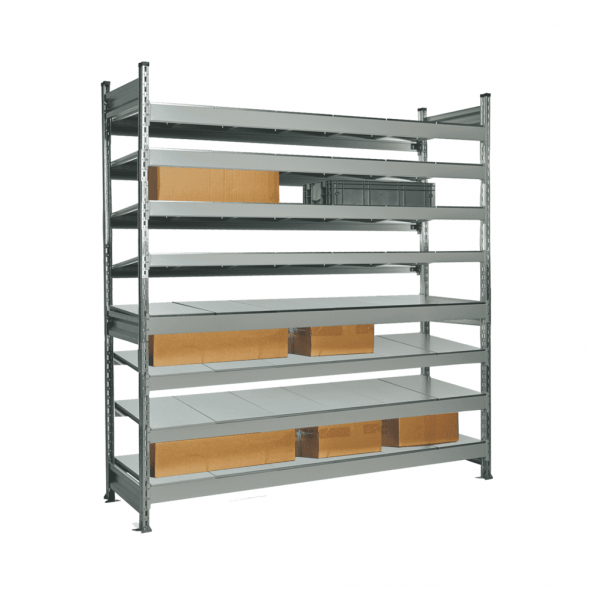 Стеллаж СТ-023 2700х1200х800 с 8 ярусами (рамы и настил - окрас)