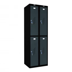 Шкаф металлический четырехдверный с графитом