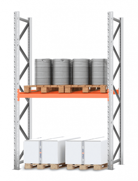 Стеллаж паллетный 3000х1800х1100 1 ярус (Р100.1.5Б120.2)