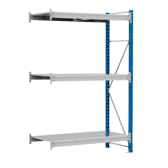 Стеллаж SGR-V 350 кг 2000х1200х600 3 яруса (рамы RAL 5015 / настил цинк) ОС