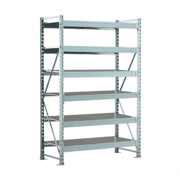 Стеллаж SGR-V 2500х1200х1000 6 ярусов (рамы, балки, настил - цинк) ОС