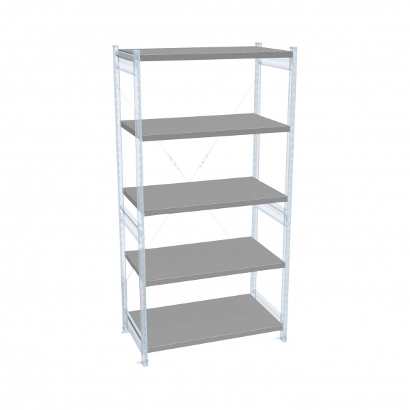 Стеллаж СТ-031 цинк 1855х1300х400 5 полок до 250 кг