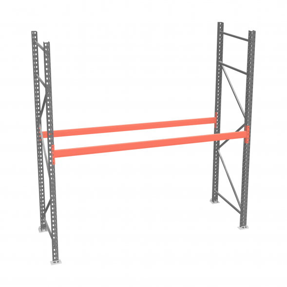Стеллаж палетный ДиКом СП 2500х2250х1000 с 1 ярусом до 2000 кг / до 1000 кг на паллет П-70