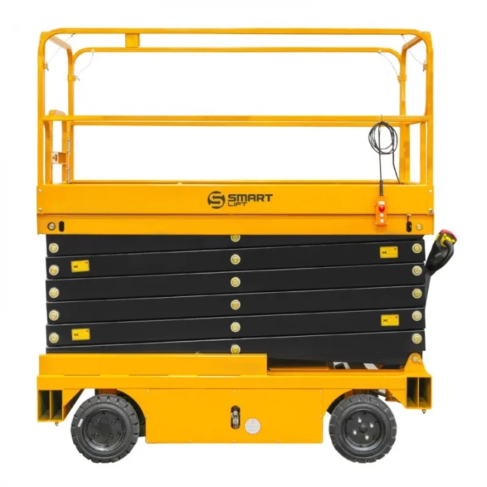 Подъемник ножничный несамоходный SJY-0.5-9 220V, 500 кг, высота подъема 9 м SMART