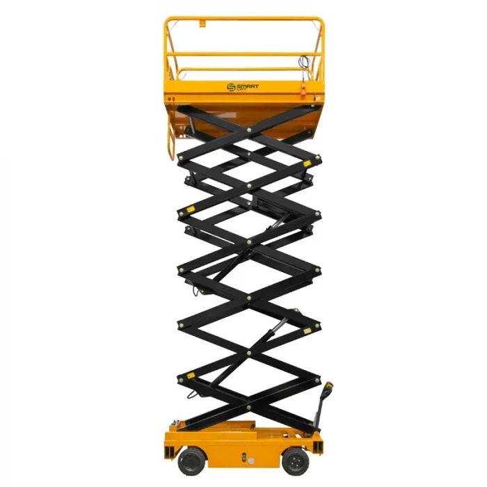 Подъемник ножничный несамоходный SJY-0.5-9 220V, 500 кг, высота подъема 9 м SMART