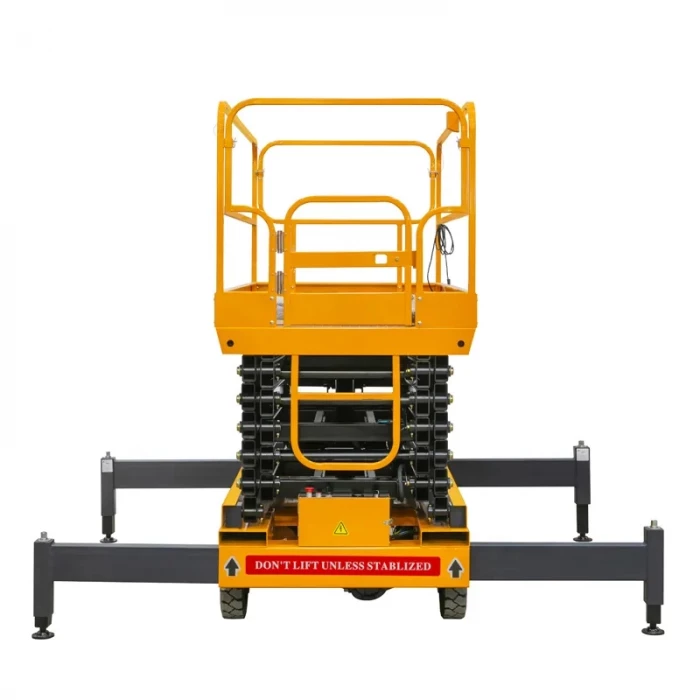 Подъемник ножничный несамоходный SJY-0.5-9 220V, 500 кг, высота подъема 9 м SMART