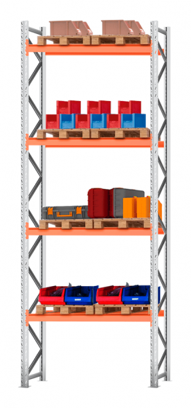 Стеллаж паллетный 6000х2200х1100 4 яруса (Р100.1.5Б120.1.5)