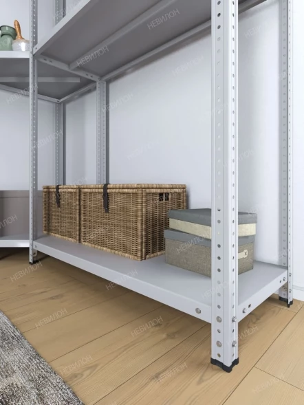 Стеллаж угловой МС 1800х1800х1800/600 мм 3 яруса