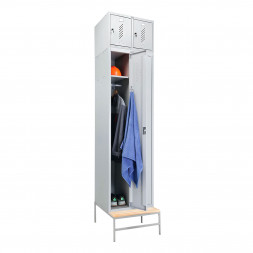 Шкаф LS-K-760 EL на скамье-подставке с антресолью