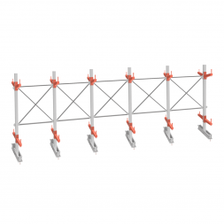 Стеллаж консольный СТ-062 2450х7660х1400 2 яруса +О двухсторонний