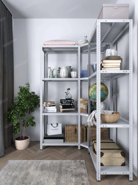 Стеллаж угловой МС 1800х1500х1500/600 мм 4 яруса