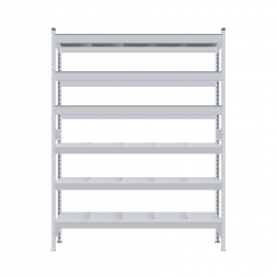 Стеллаж СТ-023 2000х1200х300 с 6 ярусами (рамы и настил - цинк)