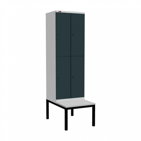 Шкаф Диком УНО-322 (RAL 7038 + RAL 7016) на подставке-скамейке