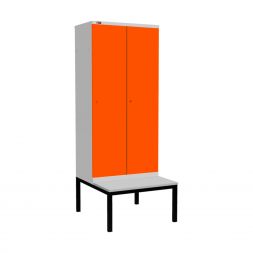 Шкаф Диком УНО-421 (RAL 7038 + RAL 2004) на подставке-скамейке