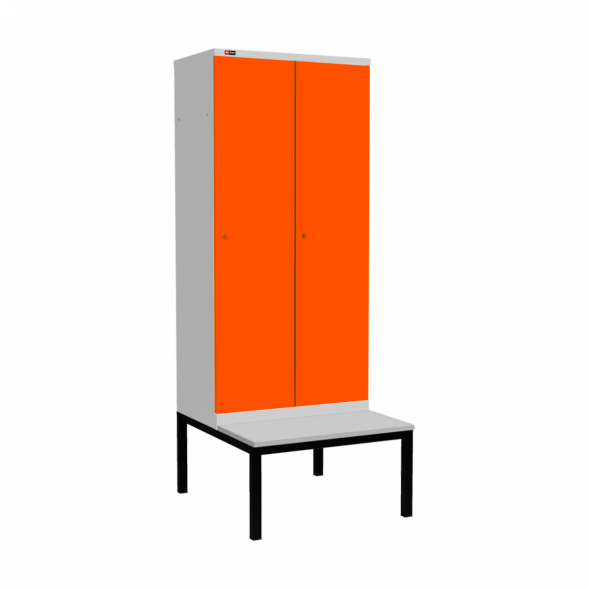 Шкаф Диком УНО-421 (RAL 7038 + RAL 2004) на подставке-скамейке