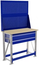 Верстак мини с перфопанелью производственный M100.MF1/MF1.220