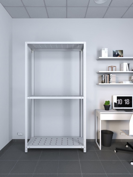 Стеллаж ТС Лайт 2000х700х400 с 3 перфорированными полками