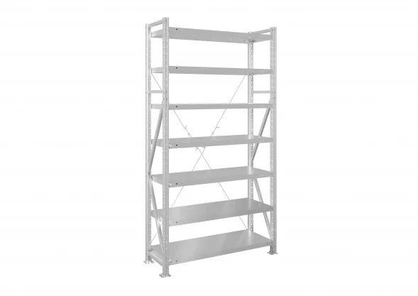 Стеллаж металлический MS U 2500х1000х600 7 полок сплошные до 300 кг