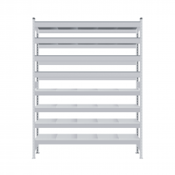 Стеллаж СТ-023 2700х1800х300 с 8 ярусами (рамы и настил - цинк)