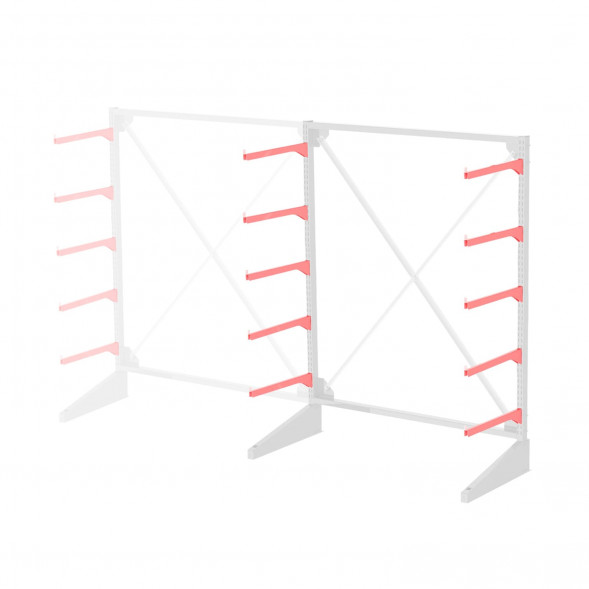 Стеллаж консольный односторонний Sortex 1920х1587х720 5 яруса ДС