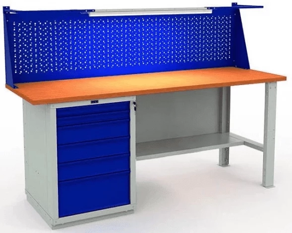 Верстак с деревянной столешницей модульный W200.WS6/F2.011