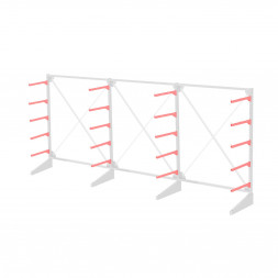 Стеллаж консольный односторонний Sortex 1920х4808х720 5 ярусов