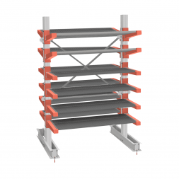 Стеллаж консольный СТ-062 2450х1660х1400 6 ярусов +Н двухсторонний