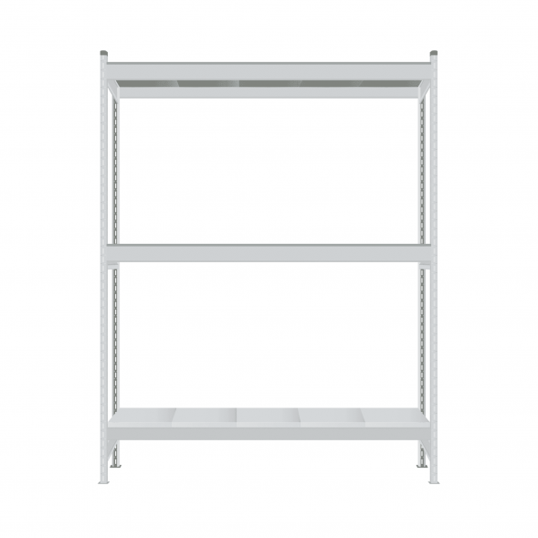 Стеллаж СТ-023 2700х1200х600 с 3 ярусами (рамы и настил - окрас)