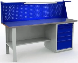 Верстак металлический для дачи с освещением W200.F2/WS6.011.W