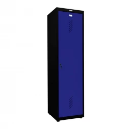 Шкаф металлический для инвентаря черный с синим