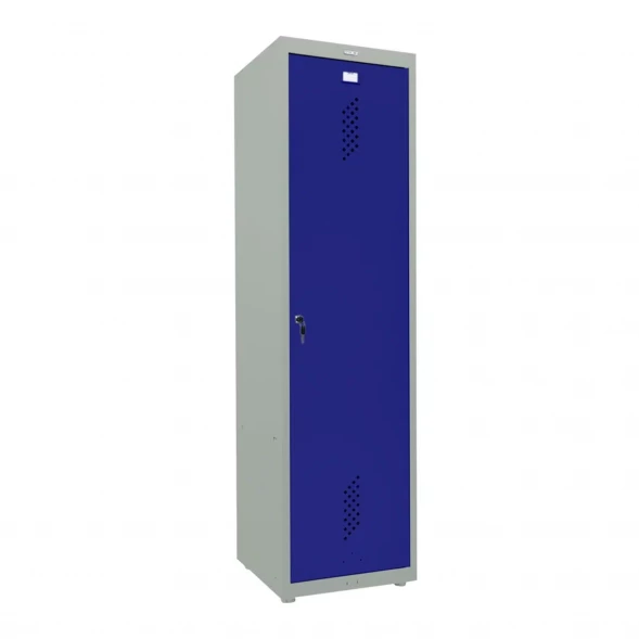 Шкаф металлический для инвентаря серый с синим