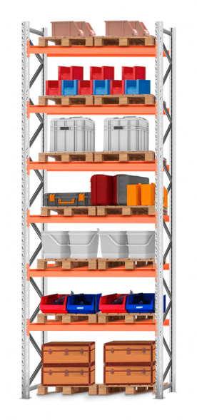 Стеллаж паллетный 5000х2200х1100 6 ярусов (Р100.1.5Б120.1.5)