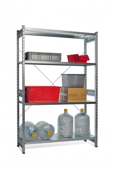 Стеллаж СТ-031 цинк 2491х1000х400 4 полки до 200 кг