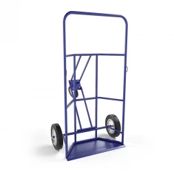 Тележка для перевозки и хранения металлических бочек КБ 2 г/п 220 кг колеса литые 250 мм