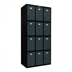 Шкаф металлический для сумок черный с графитом