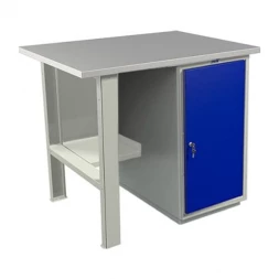 Верстак с металлической столешницей и полками WT100.F1/WD1.000