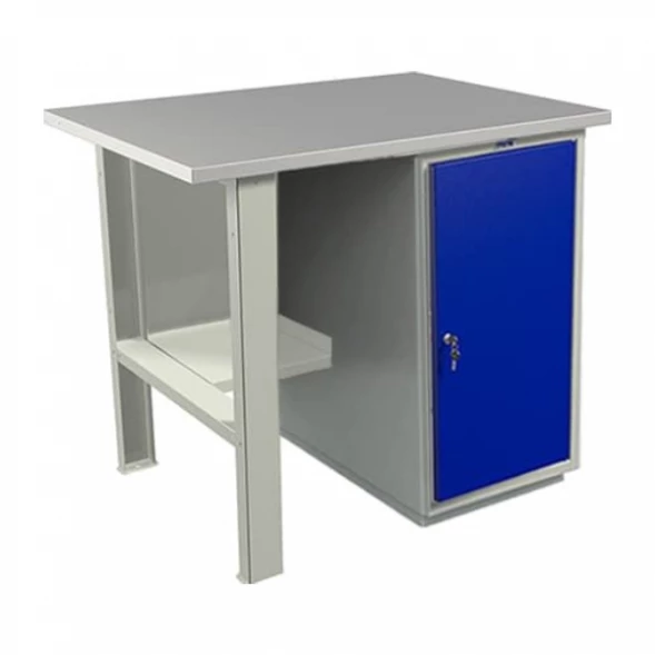 Верстак с металлической столешницей и полками WT100.F1/WD1.000