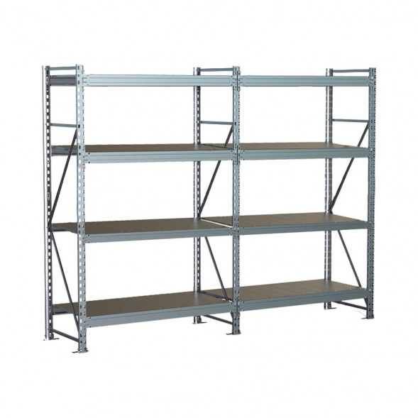Стеллаж SGR-V 2000х1200х600 4 яруса (рамы, балки, настил - цинк) ОС
