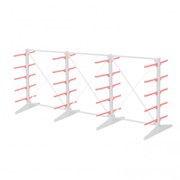 Стеллаж консольный двухсторонний Sortex 1920х4808х1280 5 ярусов