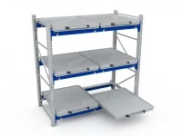 Стеллаж с выкатными платформами S-HEAVY 500 (3 яруса хранения)