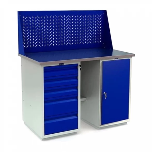 Верстак металлический промышленный мини WT120.WD5/WD1.010