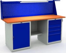 Верстак с полками и освещением в сарай W200.WS1/WS6.011