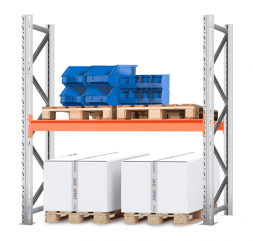 Стеллаж паллетный 2000х2200х1100 1 ярус Р100.1.5Б120.2