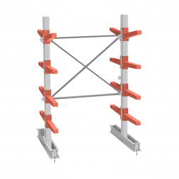 Стеллаж консольный СТ-062 2450х1660х1400 4 яруса двухсторонний